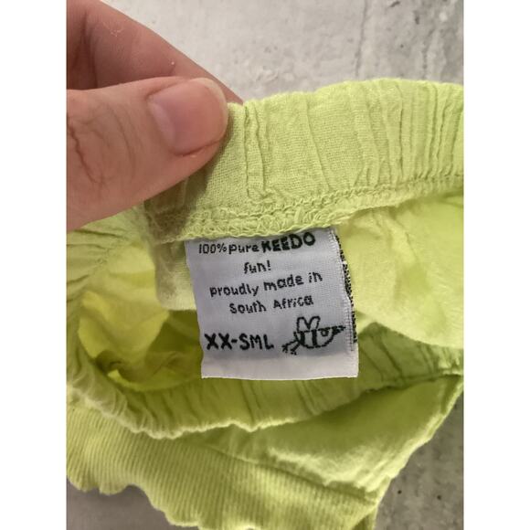 Keedo Women's New Seaside Short in Linen Blend Yellow Green Size XXS - Picture 6 of 6